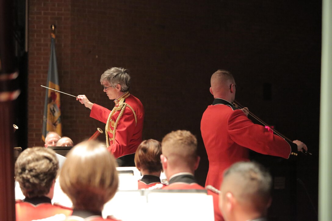 On Sunday, April 19, 2015, the Marine Band performed at Mount Pleasant High School in Wilmington, Del. The program highlighted the 75th anniversary of the acclaimed animated 1940 Disney film, Fantasia, with Paul Dukas’ symphonic poem, The Sorcerer’s Apprentice. In addition, the program featured the award-winning work of movie music master John Williams.