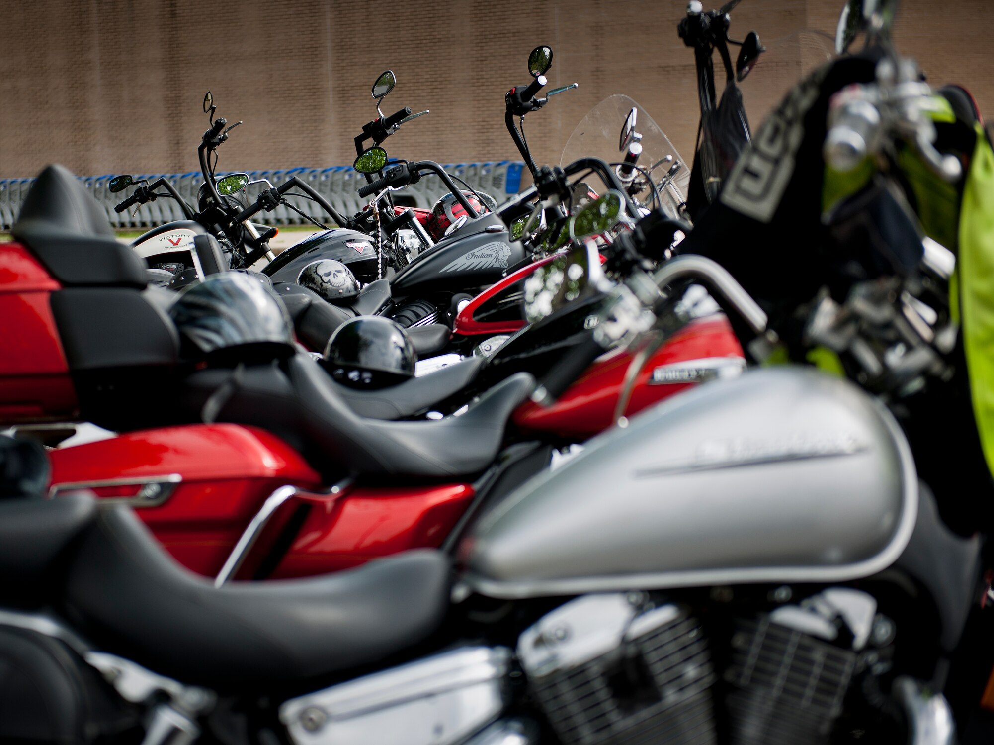 Rows and rows of classic and contemporary bikes were display outside the Enlisted Heritage Hall during the base’s annual motorcycle safety rally April 17 at Eglin Air Force Base, Fla.  Approximately 600 civilian and military riders rode in for the joint 53rd Wing/96th Test Wing event.  (U.S. Air Force photo/Samuel King Jr.)