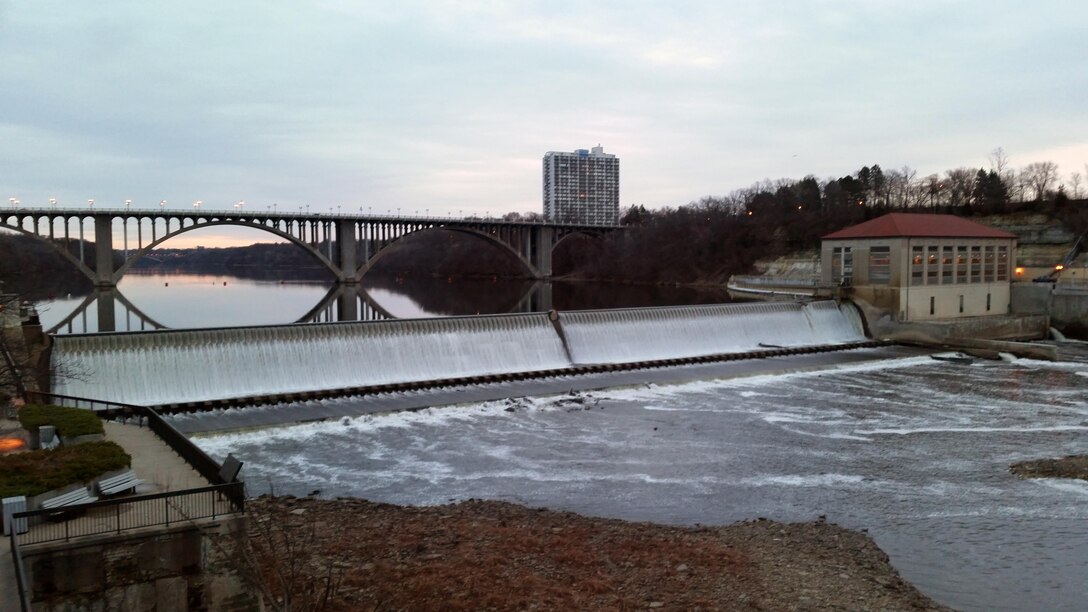 Lock and Dam 1, also commonly referred to as Ford Dam, on the Mississippi River in Minneapolis early in the morning on April 2, 2015.