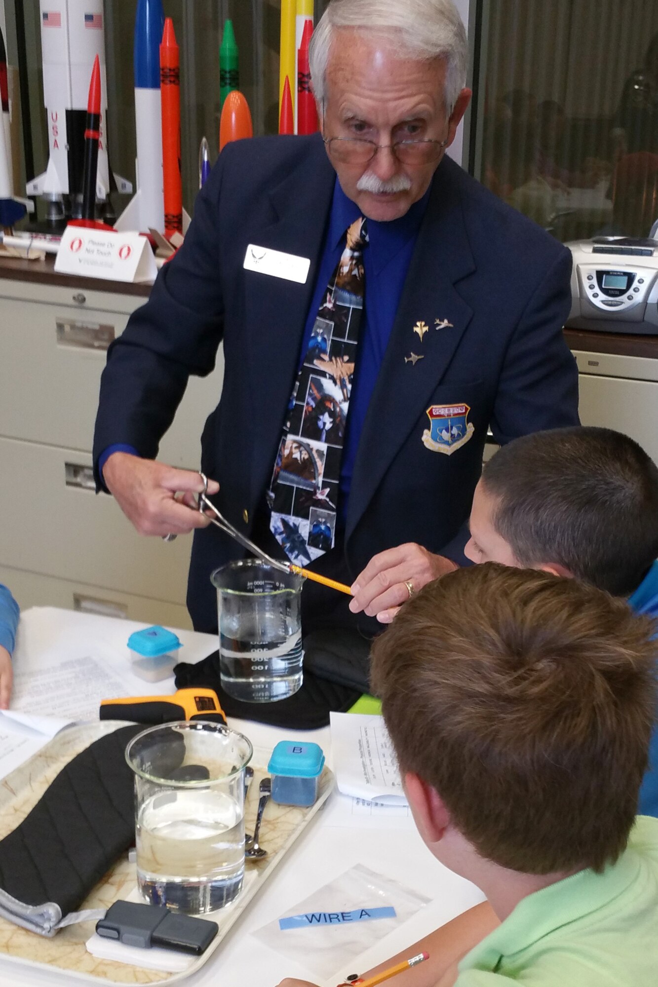 DAYTON, Ohio -- Students participate in Home School Day on April 20, 2015, at the National Museum of the U.S. Air Force. (U.S. Air Force photo)