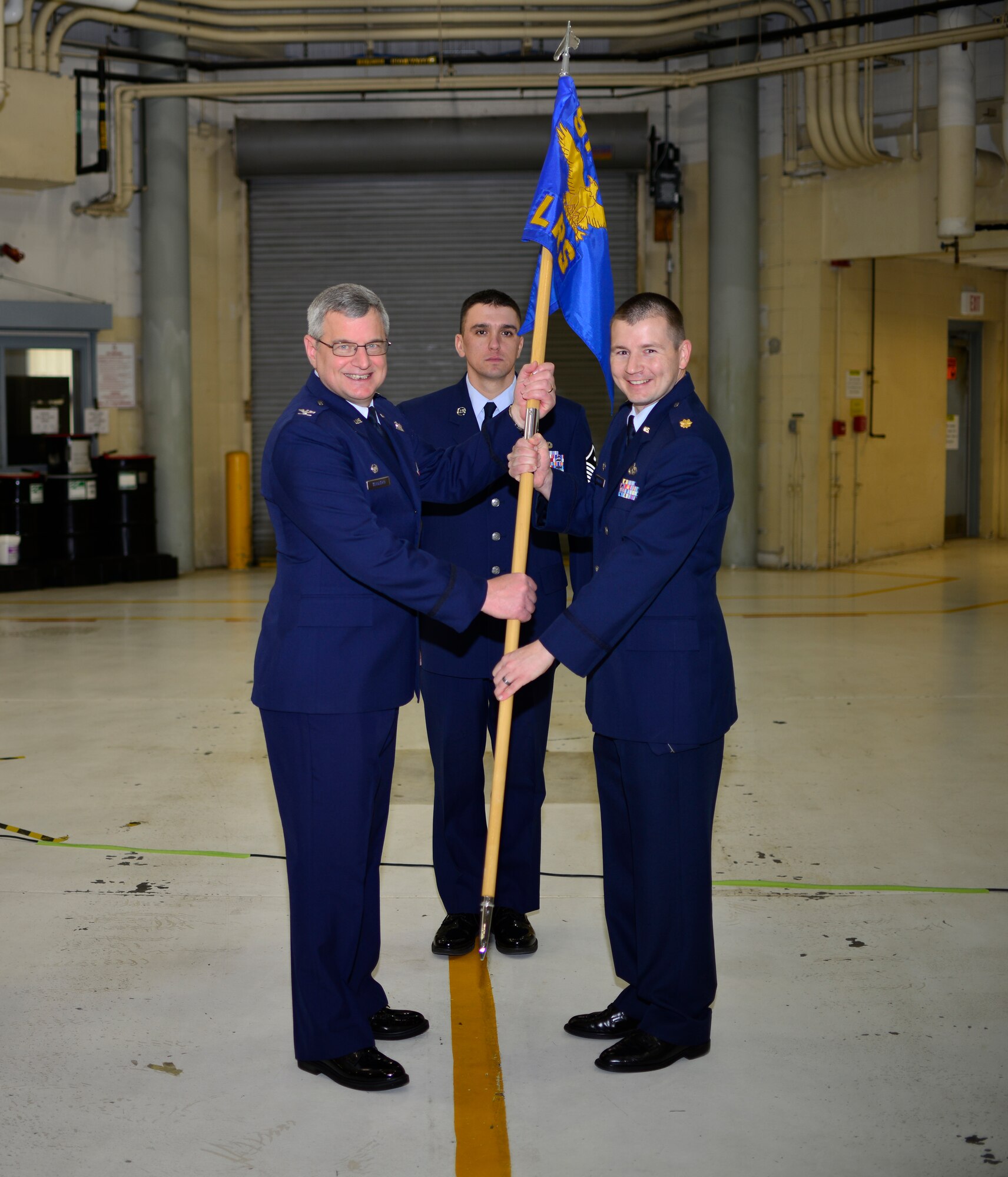 Maj. Peter A. Springirth assumes command of the 914th Logistics Readiness Squadron, Niagara Falls Air Reserve Station, N.Y., April 11, 2015. (U.S. Air Force photo by Tech. Sgt. Stephanie Sawyer)  
