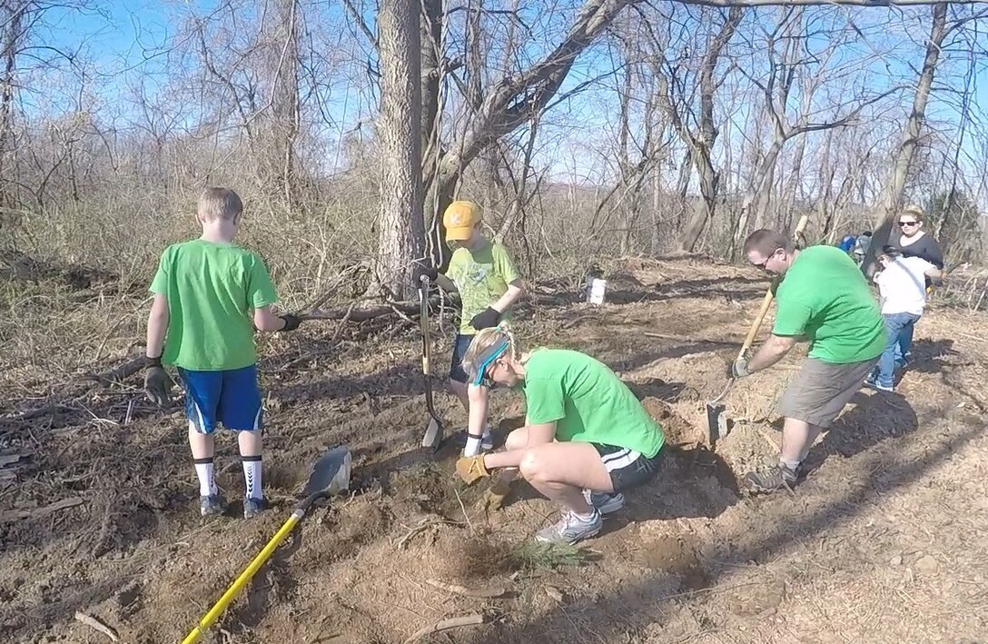Volunteers planted seedlings during Take Pride in Blue Marsh Day in April of 2015. 400 volunteers took part in the annual tradition which encourages the public and organizations to get involved in the stewardship of public lands, waters and parks.