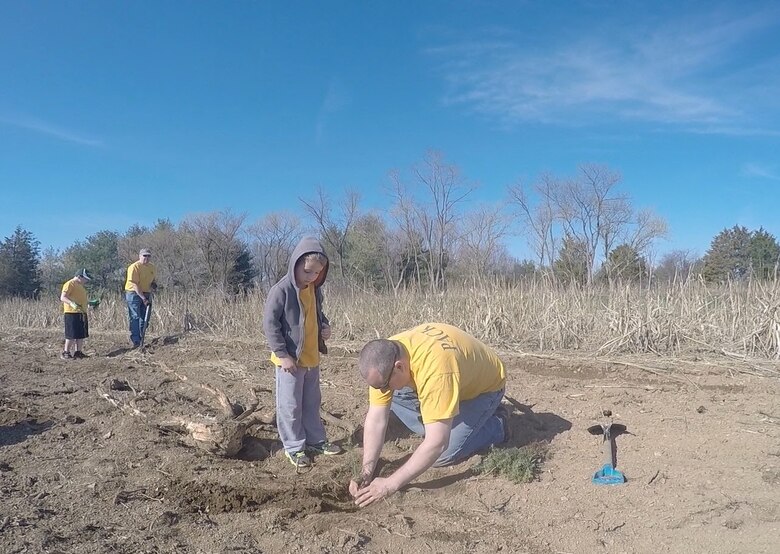 Volunteers planted seedlings during Take Pride in Blue Marsh Day in April of 2015. 400 volunteers took part in the annual tradition which encourages the public and organizations to get involved in the stewardship of public lands, waters and parks.