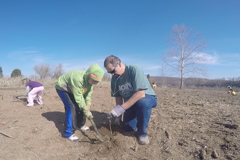 Volunteers planted seedlings during Take Pride in Blue Marsh Day in April of 2015. 400 volunteers took part in the annual tradition which encourages the public and organizations to get involved in the stewardship of public lands, waters and parks.
