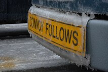 One of the 8 vehicles that had to navigate the one of the worst storms to hit the East Coast during a 4,680 mile, round-trip from Warfield Air National Guard Base in Baltimore to Tucson, setting the record for a state-side convoy among any active duty or reserve units in the U.S. Air Force. (U.S. Air National Guard photo by Staff Sgt. Chenelle Williams/RELEASED) 
