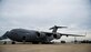 A C-17 Globemaster III from Joint Base McGuire-Dix-Lakehurst loaded with U.S. Army cargo bound for Romania sits on the flightline at Joint Base Andrews, Md., April 15, 2015. (U.S. Air Force photo/Airman 1st Class Philip Bryant)