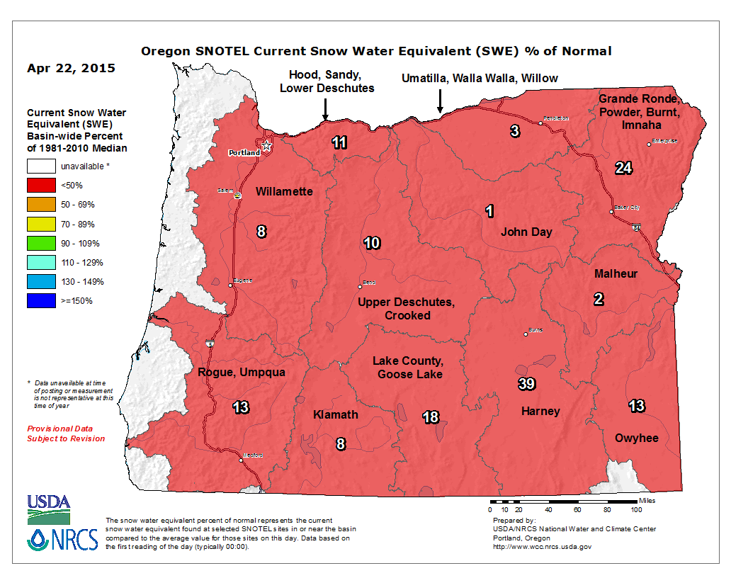 Snow Water Equivalent Percent Of Normal