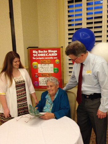For the past year, the Charleston Club's jackpot for Big Bucks Bingo has been building and the $25,000 jackpot was finally claimed by Marian Roudabush April 15, 20015 at the Charleston Club, S.C. More than 160 people attended to compete for the jackpot. Big Buck Bingo is played every Monday and Wednesday evening at the Charleston Club and both nights have total nightly payouts of more than $1,600 not including two progressive jackpots with $1,000 minimum payouts. (Courtesy Photo / Laura Abell)


 Photo by Laura Abell 
