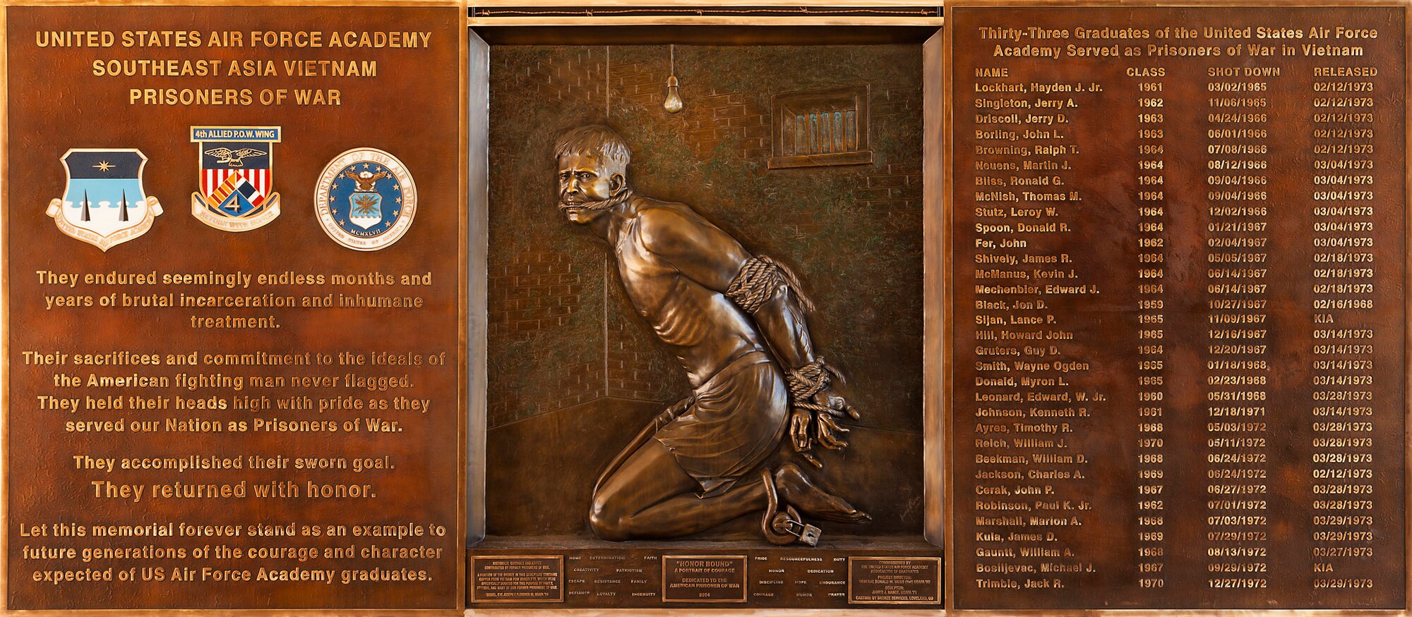 The U.S. Air Force Academy will unveil it's new Prisoner of War Memorial here April 24, 2015. (U.S. Air Force Academy Association of Graduates) 
