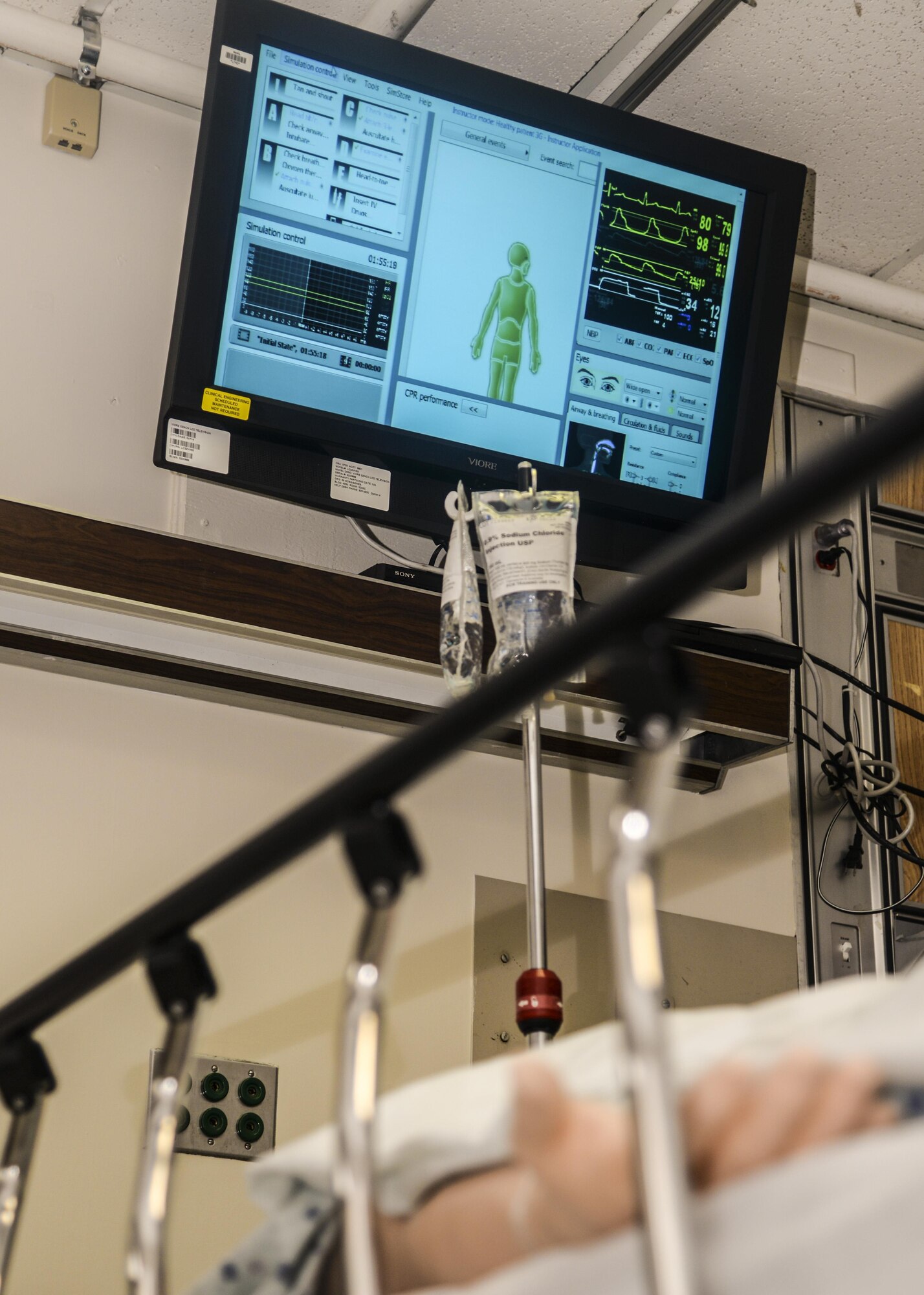 The 59th Medical Wing Simulation Center hosted an open house at Wilford Hall Ambulatory Surgical Center, on Joint Base San Antonio-Lackland, Texas, April 14, 2015. Many of the manikins have very realistic characteristics and respond in ways that parallel the sometimes high-stress medical environment. (U.S. Air Force photo by Staff Sgt. Michael Ellis)