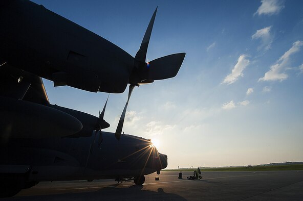 An MC-130P Combat Shadow awaits its final checks on Kadena Air Base, Japan, before departing for the “boneyard” at Davis-Monthan Air Force Base, Ariz., April 15, 2015. The 17th Special Operations Squadron sent off the final two Combat Shadows in the Pacific Air Forces to retire after nearly 50 years of service. (U.S. Air Force photo/Airman 1st Class Stephen G. Eigel)