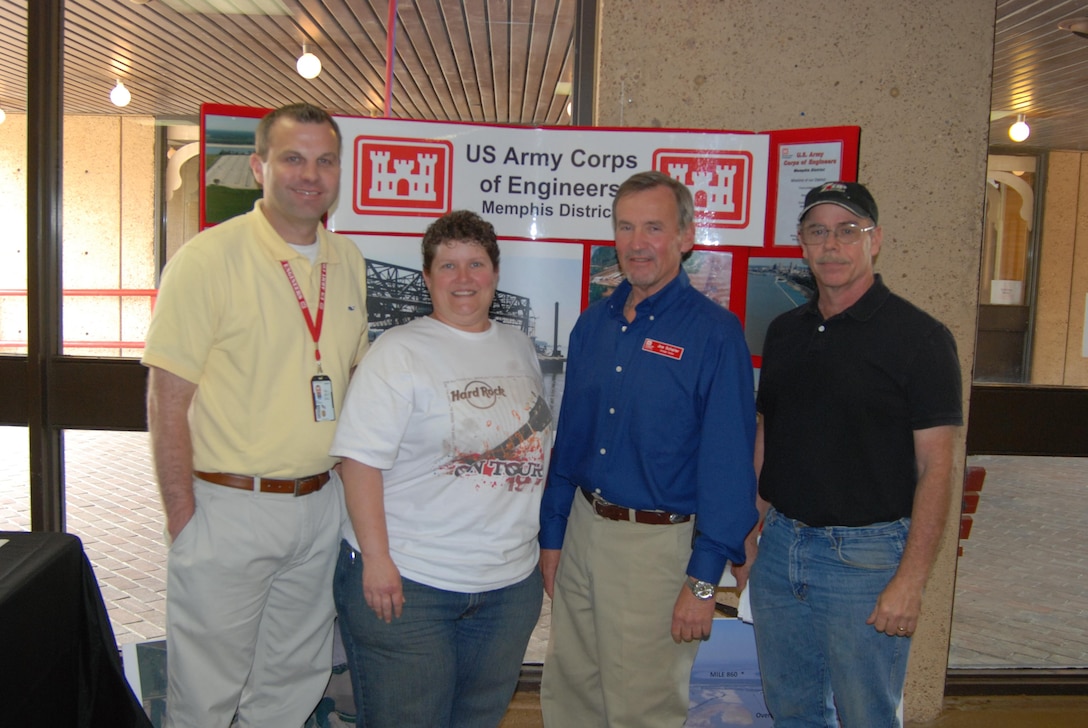 Four Memphis District employees from our Engineering and Construction Division, and our Operations Division, participated in an outreach event April 23 called “Who Works the Rivers.” 

About 100 students from Kingsbury High School in Memphis and the Mid-South Community College in West Memphis, Ark., attended the day-long event held at the Mud Island River Park. The purpose of the activity was to help students understand how work on the Mississippi River might be in their futures, and to learn more about careers in industry, transportation, and science. 

The students spent the morning exploring the Mud Island Museum, the scale model River Walk, and touring a working commercial towboat. After lunch they met with representatives from the U.S. Army Corps of Engineers, U.S. Coast Guard, the Seaman’s Church Institute, river terminal operators and representatives from commercial towboat companies.
