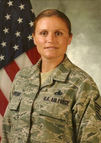 Master Sgt. Janell McGivern, 823rd Maintenance Squadron production superintendent, was named the winner of the 2014 Lance P. Sijan U.S. Air Force Leadership Award in the senior enlisted category. During a year-long deployment in 2013, McGivern advised a rotary wing squadron consisting of 48 Afghan air force members on how to maintain a fleet from the ground up. (Courtesy photo)