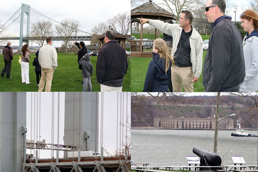 North Atlantic Division’s "Bring Your Child to Work Day" ended with a tour along the Fort Hamilton bluff with a vista of the Upper Bay and close up view of the Verrazano-Narrows Bridge, a New York iconic structure and engineering marvel that spans the harbor entrance. 