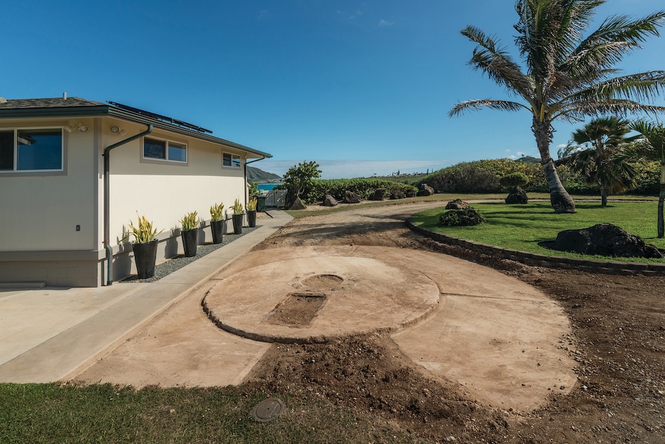 The World War II-era gun emplacement was discovered on Jan. 13, 2015 and was accidentally unearthed after the Marine Corps Base Hawaii presidential cottage's driveway was being renovated.  (Photo courtesy of Ray Rippel)