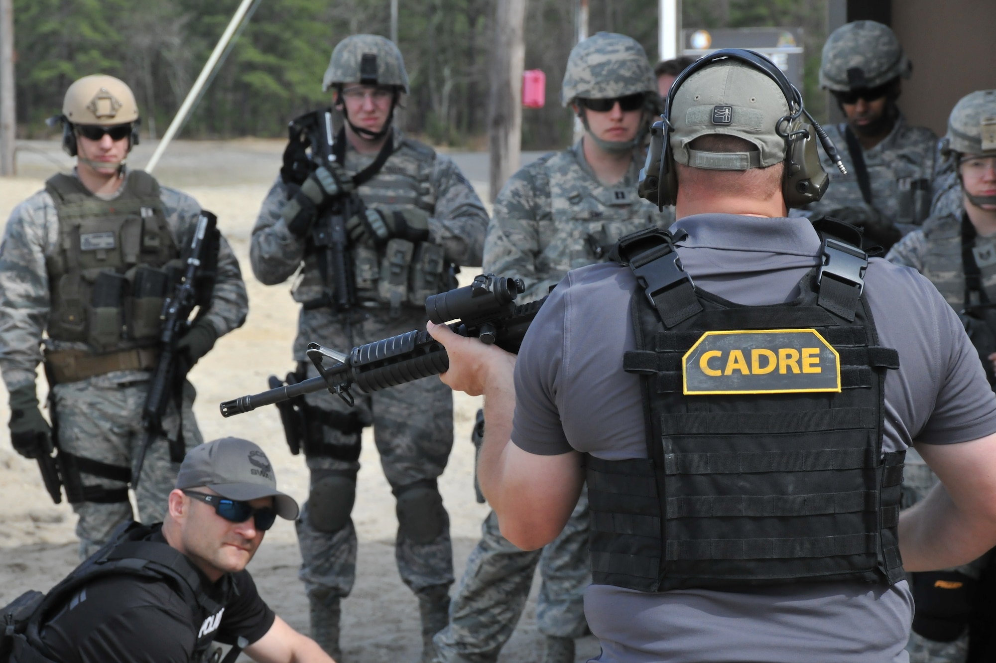 U.S. Air Force Security Forces personnel from across the U.S. Received Advanced Weapon Training at the U.S. Air Force Expeditionary Center, Joint Base McGuire-Dix-Lakehurst, NJ., on 16 April 2015.