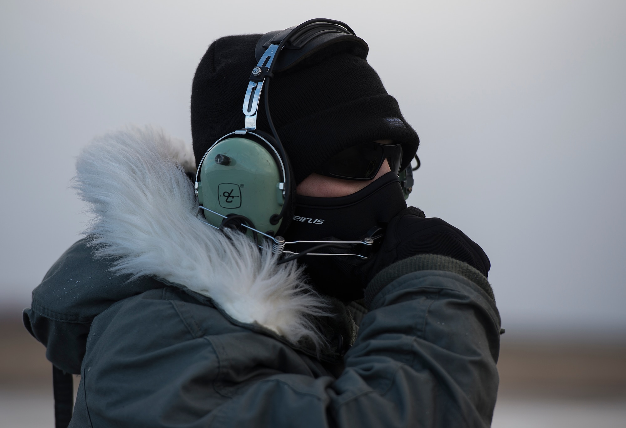 U.S. Air Force Senior Airman Tyler Miller, an 871st Air Expeditionary Squadron aero repair technician, performs a pre-flight inspection on a KC-135 Stratotanker aircraft during the Icelandic Air Surveillance and Policing mission at the Keflavik International Airport April 21, 2015. The IAS mission is a recurring NATO commitment designed to maintain the security of Icelandic airspace by providing a fighter aircraft presence in the region. One KC-135, along with several crew members and maintainers, are deployed in support of IAS to provide air refueling capability to the fighter assets. (U.S. Air Force photo by Staff Sgt. Chad Warren/Released)