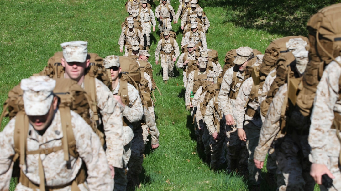 Marines with Marine Corps Air Facility Quantico, Virginia, conducted a 7.6-mile hike and professional military education event at the Antietam National Battlefield at Sharpsburg, Maryland, April 23-24. The Battle of Antietam is the bloodiest single-day battle in American history. 
