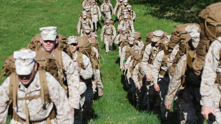 Marines with Marine Corps Air Facility Quantico, Virginia, conducted a 7.6-mile hike and professional military education event at the Antietam National Battlefield at Sharpsburg, Maryland, April 23-24. The Battle of Antietam is the bloodiest single-day battle in American history. 