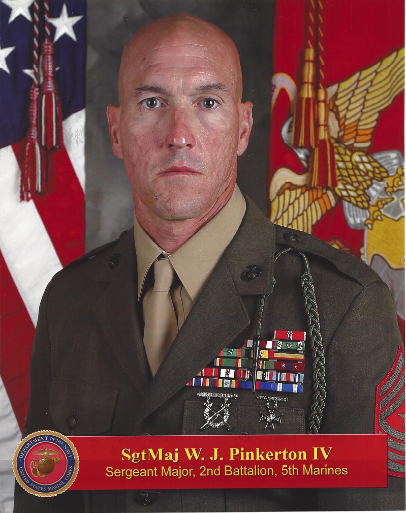 Sergeant Major William J Pinkerton 1st Marine Division Leaders