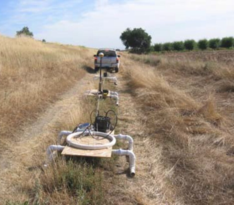 Geophysical survey along levee toe, Feather River, California.