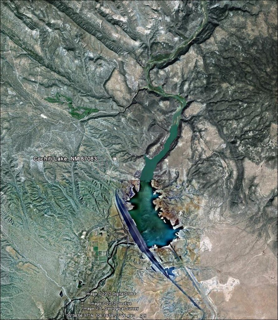 Aerial view of Cochiti Lake, N.M.
