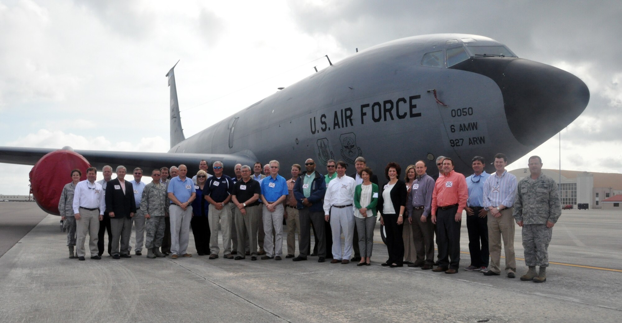 The 927th Air Refueling Wing MacDill Air Force Base, Fla., played host to more than two dozen civic leaders, opinion formers and local businessmen associated with the 908th Airlift Wing, Maxwell Air Force Base, Alabama, April 23-24. (U.S. Air force photo/ Capt. Joe Simms)