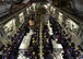 Sixty-nine members of the Fairfax County Urban Search and Rescue Team await takeoff on a U.S. Air Force C-17 Globemaster III at Dover Air Force Base, Del., April 26, 2015. The specially trained team and approximately 70,000 pounds of their supplies are deploying to Nepal to assist with rescue operations after the country was struck by a 7.8-magnitude earthquake.  (U.S. Air Force photo/Airman 1st Class William Johnson)