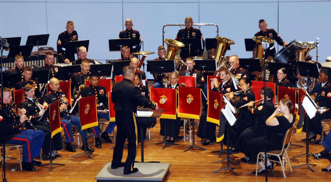 The Albany Marine Band performs at Albany State University, Albany, Ga., and this photo is an example of the variety of musical performances it conducted. Marine Corps Logistics Command officials honored the former Albany Marine Band with a display showcase and small ceremony, April 28, 2015, in Logistics Command’s Headquarters Building, aboard Marine Corps Logistics Base Albany.  