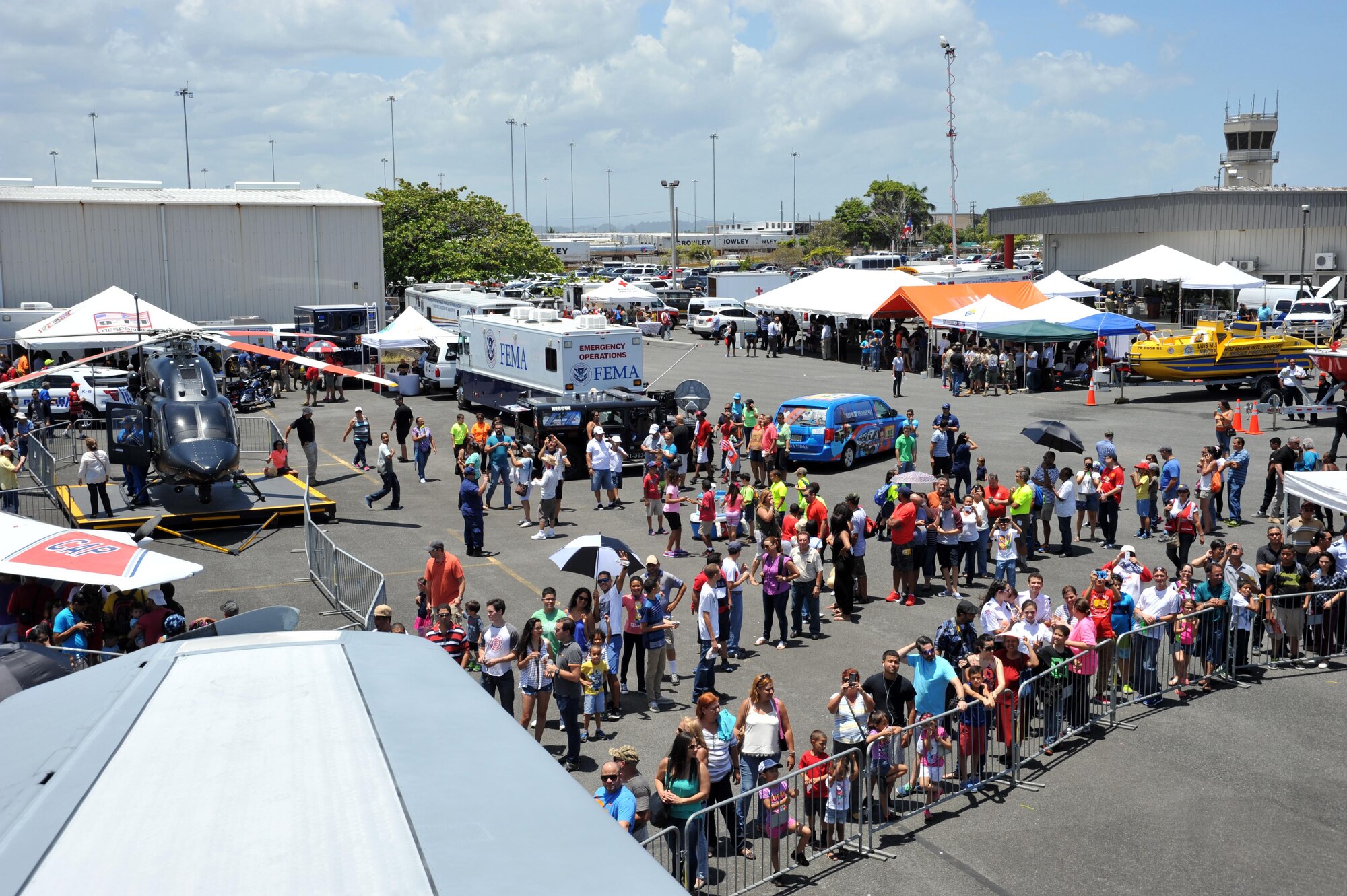More than 8,000 people toured the WC-130J on display in Puerto Rico April 25, 2015, during the Caribbean Hurricane Awareness Tour. The event is a joint effort between NOAA’s National Hurricane Center and the 403rd Wings 53rd Weather Reconnaissance Squadron to promote hurricane awareness and preparedness throughout the Caribbean. (U.S. Air Force photo/Maj. Jarod Hamblin)
