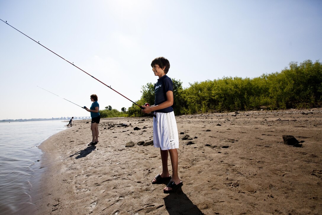 Fishing on the Mississippi River