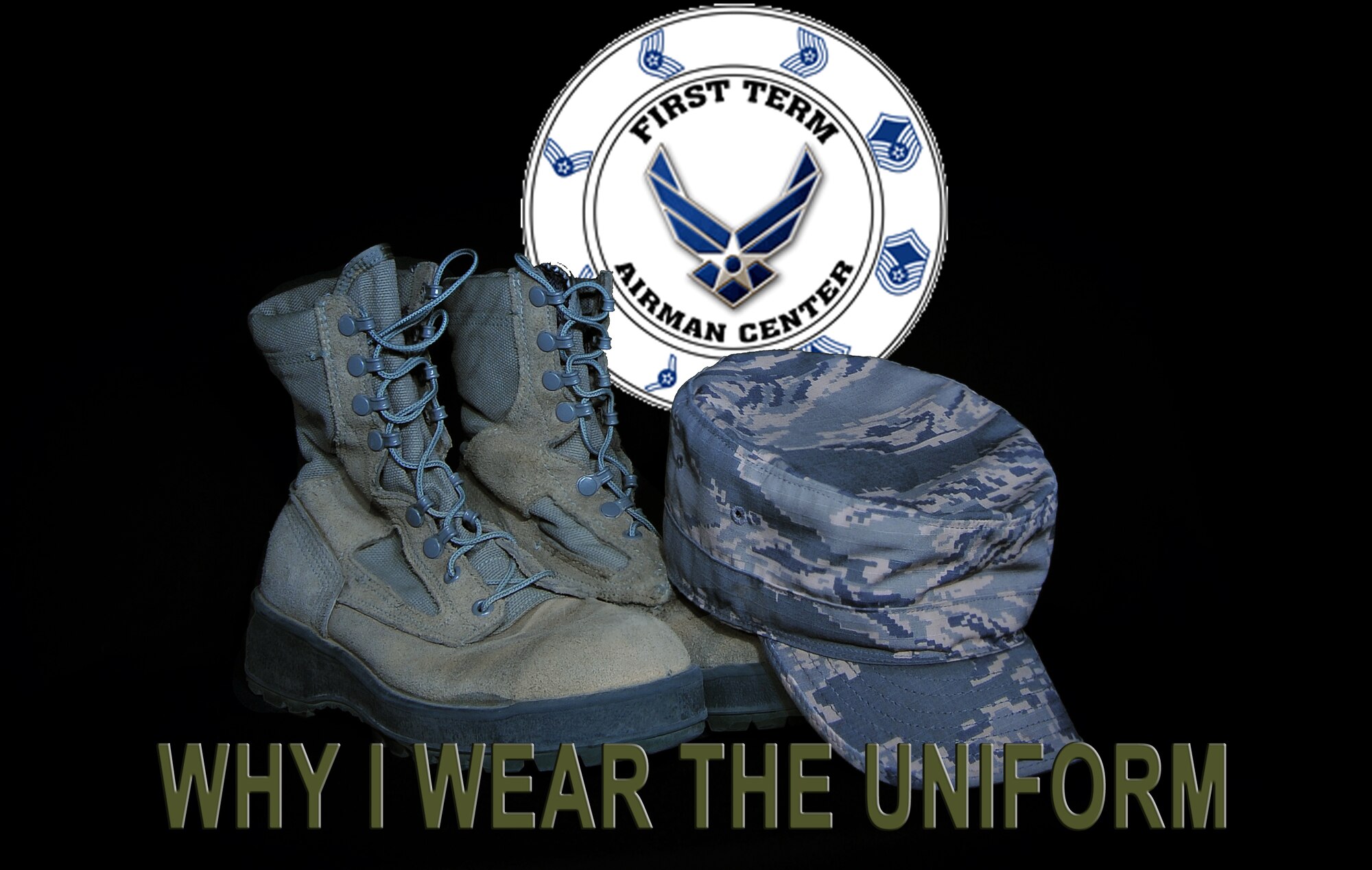 The First Term Airman’s Center is a week-long orientation hosted for all new Airmen arriving from technical training at Misawa Air Base, Japan. FTAC provides these Airmen with tools and information needed to kick start their Air Force careers. As a part of this class, Misawa Airmen write an essay titled “Why I Wear the Uniform,” one of which is then chosen and published. (U.S. Air Force photo illustration by Airman 1st Class Jordyn Fetter)