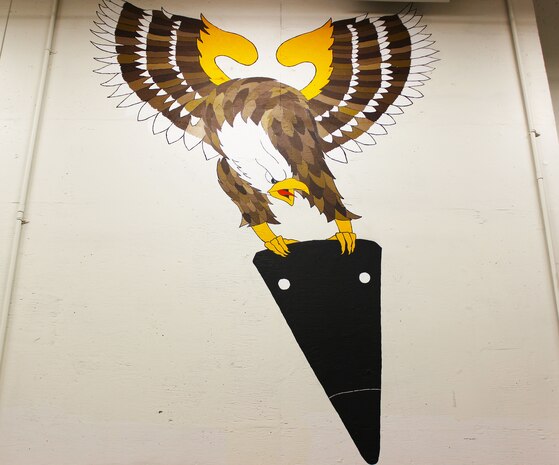 341st Munitions Squadron team members completed a mural at Malmstrom Air Force Base’s Weapons Storage Area in February 2015. The mural portrays the squadron’s pride in the mission it accomplishes each day. (Courtesy photo)