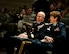 U.S Air Force Gen. Janet Wolfenbarger, Commander of the Air Force Material Command, speaks at the first annual Joint Female Professional Development Training Symposium in St. Paul, Minn., April 18, 2015. The symposium focused on personal and professional development of female airmen and soldiers in the military. The symposium topics included resiliency and retention, exposure to extraordinary female leadership, and also included activities that supported inclusion and diversification of thought and talent.
 (Minnesota National Guard photo by Staff Sgt. Austen Adriaens/ Released)
