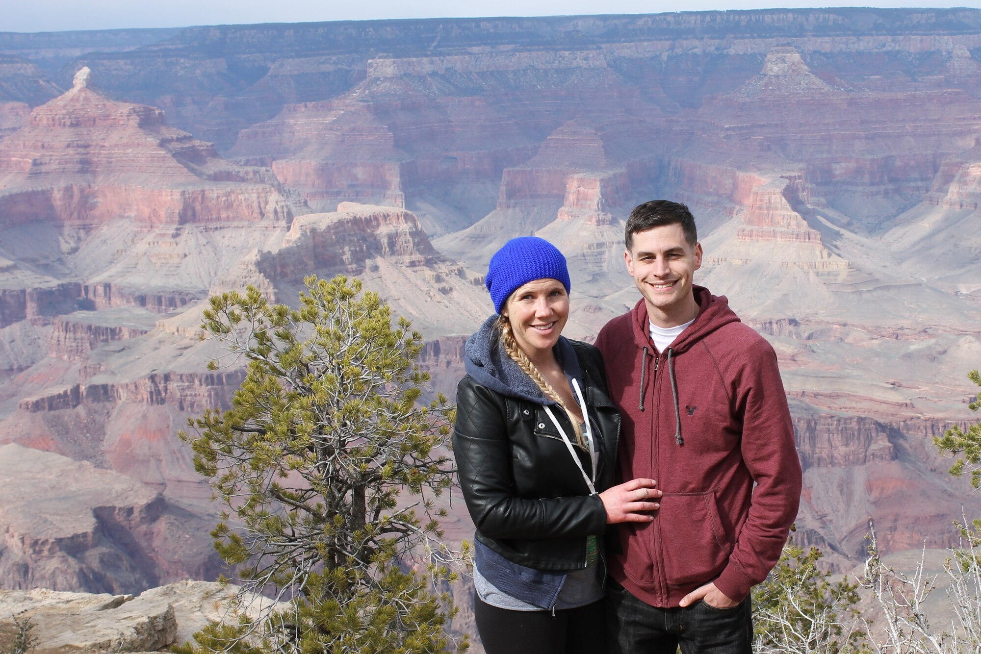 Staff Sgt. Benjamin Vanney, 366th Security Forces Squadron working dog handler, and his wife, Emma, pose for a photo at the Grand Canyon during a vacation. The Vanneys spend much of their free time outdoors. (Courtesy photo)