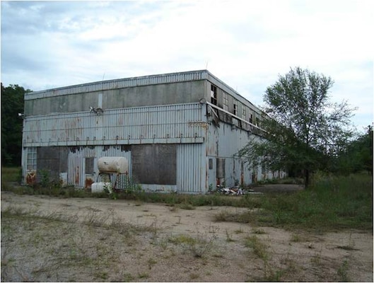 One of the buildings within the boundary of the former TNT washout plant at the Savanna Army Depot, Illinois.