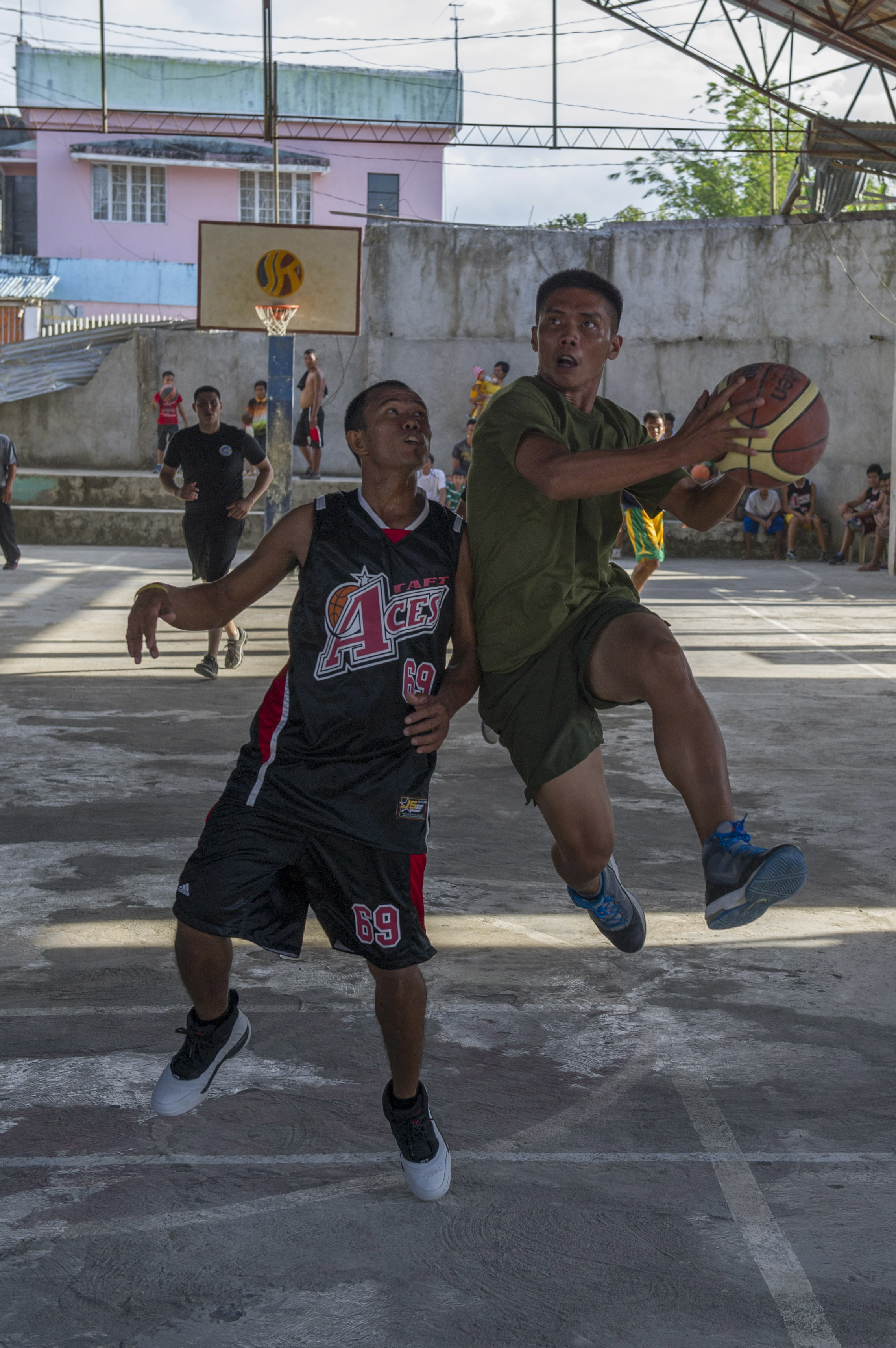 Panay Cjcmotf Plays Basketball In Taft Barangay During Balikatan