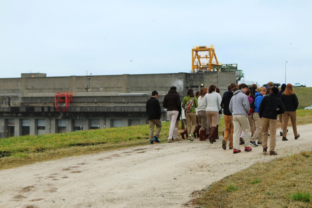 Students visit the St. Stephen Powerhouse and Fish Lift as part of the Charleston District's effort to increase STEM (science, technology, engineering and math) outreach.