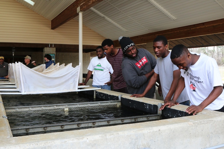 Students visit the St. Stephen Powerhouse and Fish Lift as part of the Charleston District's effort to increase STEM (science, technology, engineering and math) outreach.