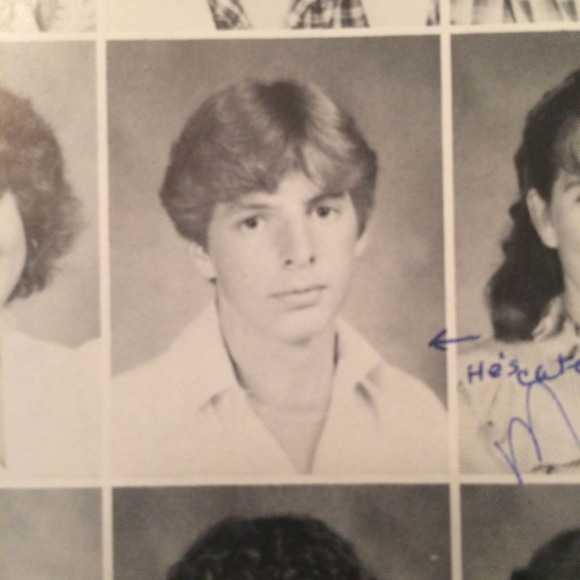 Photo of Brig. Gen. Patrick Higby, 81st Training Wing commander, center, in high school. 