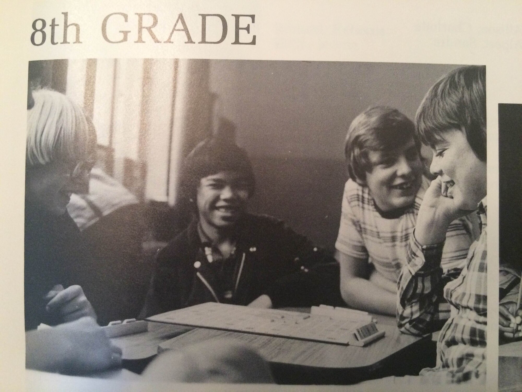 Photo of Brig. Gen. Patrick Higby, 81st Training Wing commander, playing with childhood friends in eighth grade. (Courtesy photo)