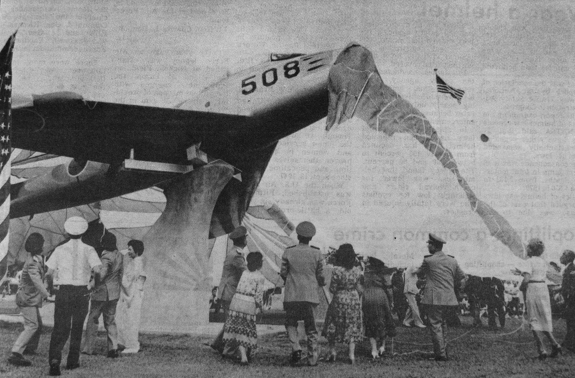 On August 26, 1981, Misawa AB leaders unveiled an F-86 static display at Risner Circle.  The aircraft featured both U.S. and Japanese markings to recognize the bilateral friendship of the two nations.  (Released/U.S. Air Force photo)