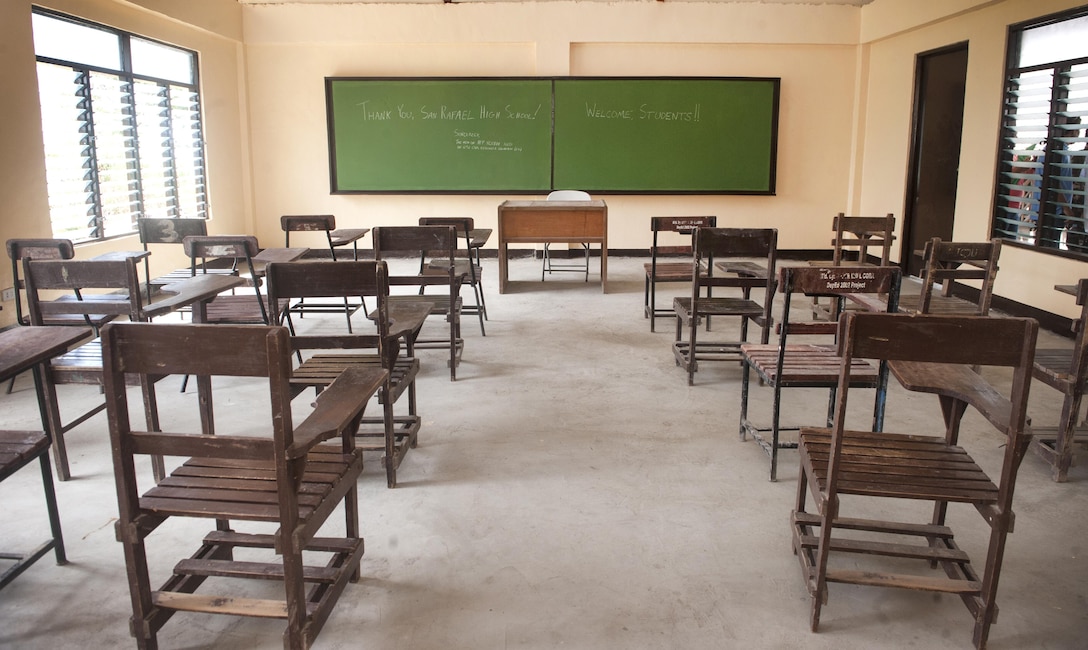 Armed Forces of the Philippines, U.S. forces and Australian forces completed a two-classroom building during exercise Balikatan 2015, in San Rafael, Palawan, Philippines, April 28. Construction of the BK15 humanitarian civic assistance projects started this past March with different nations working shoulder-to-shoulder to construct a two-classroom building for Santa Lourdes National High School, Sabang Elementary School, San Rafael High School and San Rafael Elementary School. This year marks the 31st iteration of the exercise, which is an annual Philippine-U.S. bilateral military training exercise and humanitarian civic assistance engagement.