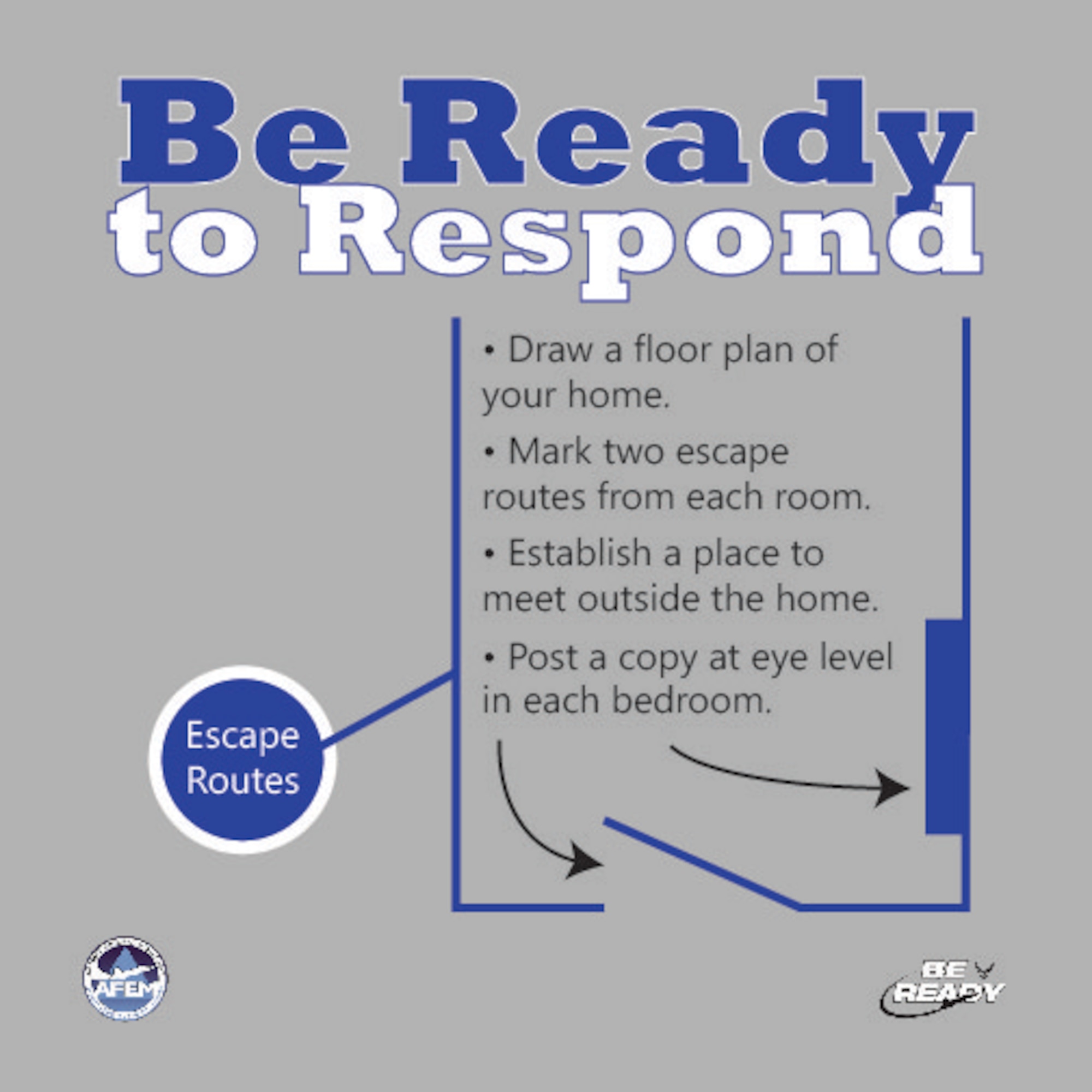 America’s PrepareAthon, an emergency preparedness campaign organized by the Federal Emergency Management Agency, serves as a reminder for all citizens to take necessary steps to be prepared for potential disasters. The Air Force Civil Engineer Center Emergency Management Division is leading Air Force participation efforts for the event. (U.S. Air Force graphic/Jess Echerri/Released)
