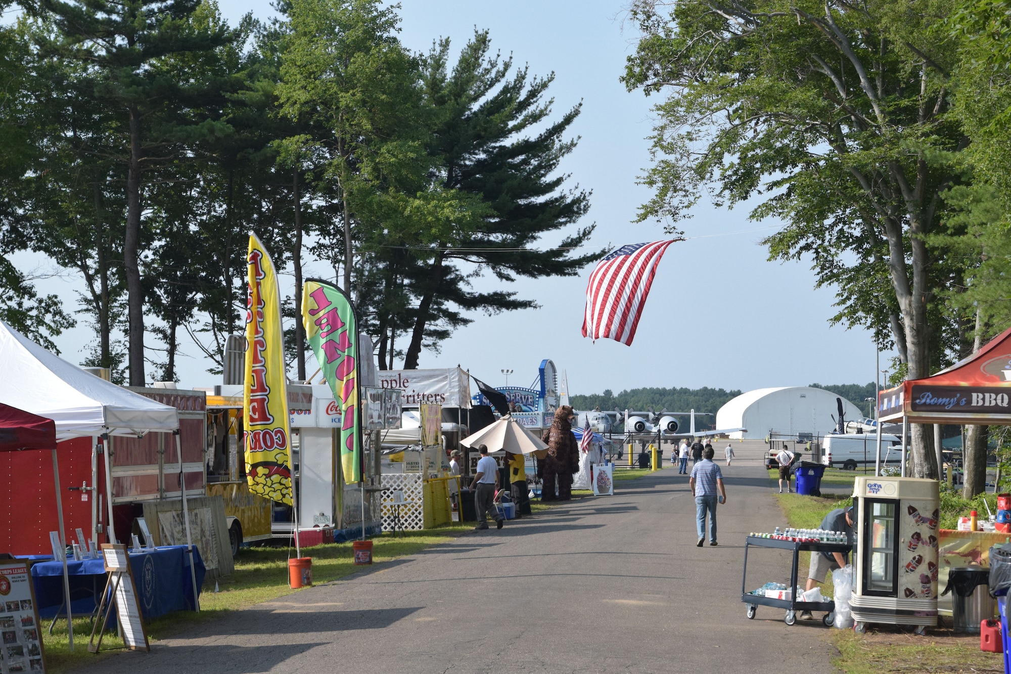 Numerous vendors were open for business at the Vietnam War 50th Anniversary Commemoration Event at Bradley Air National Guard Base, July 11 and 12. (Photo by Staff Sgt. Benjamin Simon, JFHQ Public Affairs)