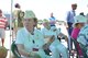 Mary Light and Francis MCann waited in line to take a ride in the UH-1. Both women are members of American Gold Star Mothers, and both lost their sons in Vietnam. (Photo by Staff Sgt. Benjamin Simon, JFHQ Public Affairs)