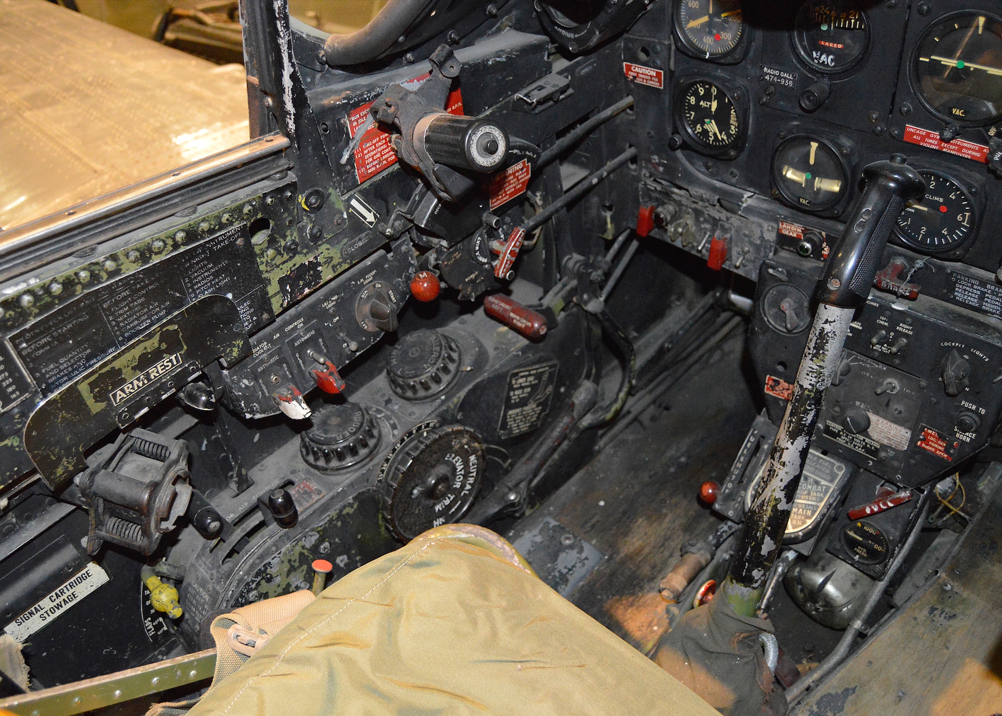 DAYTON, Ohio -- North American P-51D cockpit in the WWII Gallery at the National Museum of the United States Air Force. (U.S. Air Force photo)