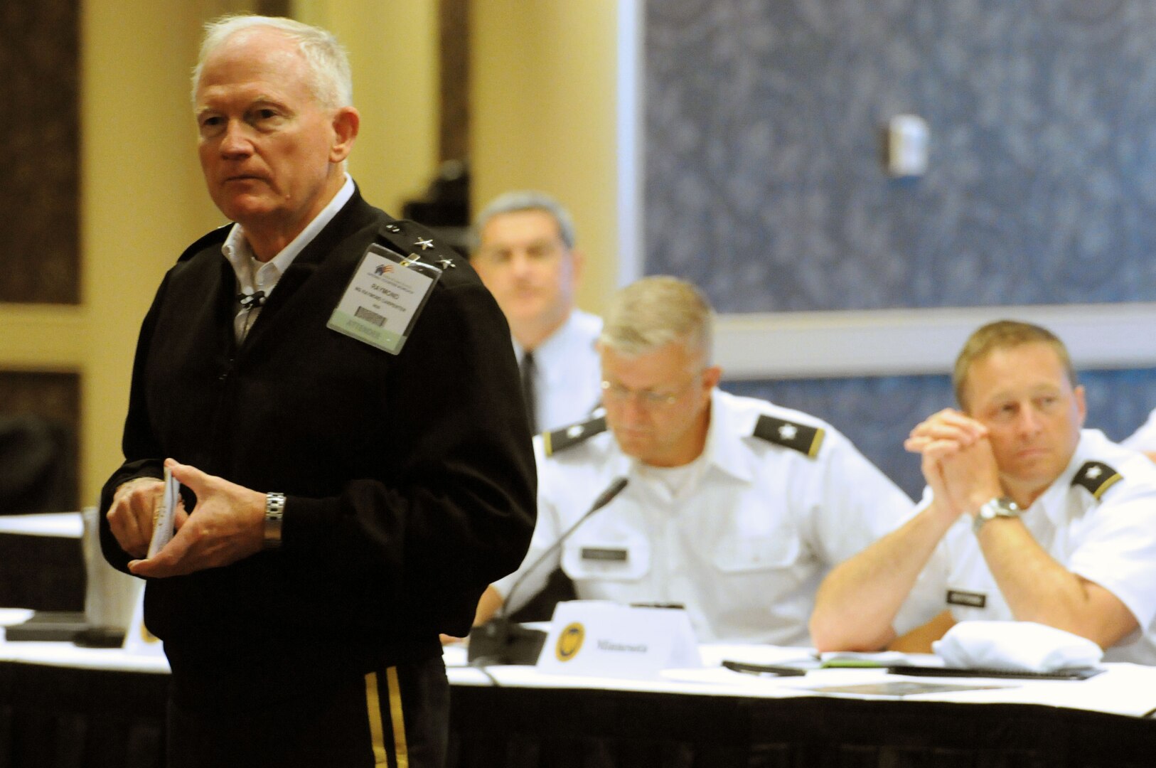 Army Maj. Gen. Raymond Carpenter, acting director of the Army National Guard, speaks during a Guard Senior Leadership Conference in Louisville, Ky., July 24, 2011.