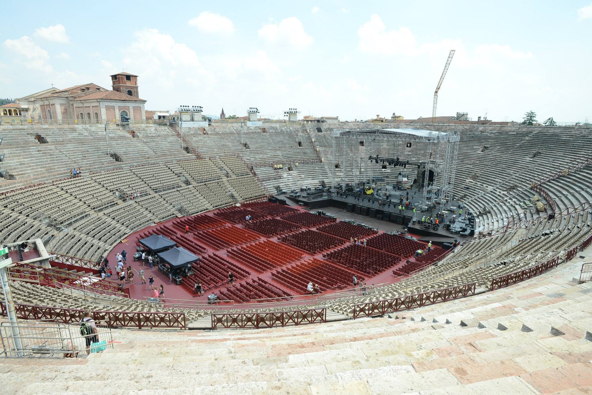 The amphitheater in Verona, Italy, sits in the middle of Piazza Bra. In the first century the arena hosted public shows. Today, thousands come to enjoy opera performances, plays and more. (U.S. Air Force photo by Staff Sgt. R.J. Biermann/Released)