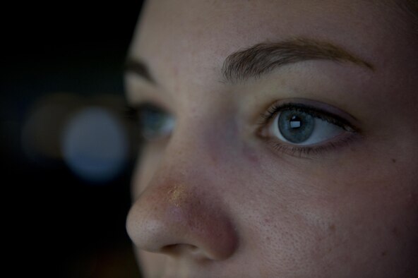 Senior Airman Meaghan Holley conducts mission operations June 30, 2015. Holley was named one of the 12 Outstanding Airmen of the Year in an announcement from the Air Force Personnel Center Monday, July 27, 2015. (U.S. Air Force photo by Senior Airman Justyn M. Freeman)